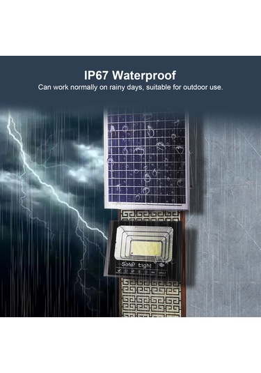 Monyee 40w Güneş Enerjili Projeksiyon Lambası - Işık Kontrolü, Uzaktan Kumanda, Zamanlayıcı Ve Parlaklık Regülasyonu - 170 Led Işık Demeti - Ip67 Su Geçirmez Diğer