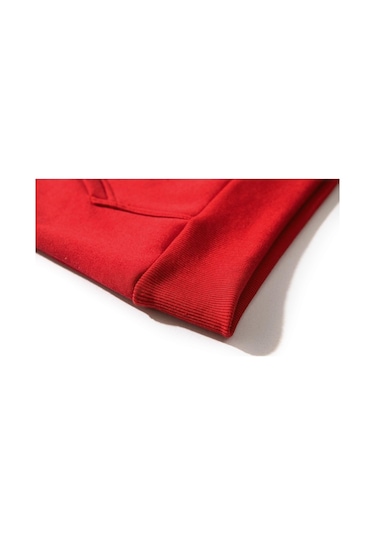 Lucifer Text Kırmızı Reglan Kol Unisex Sweatshirt Hoodie Kırmızı