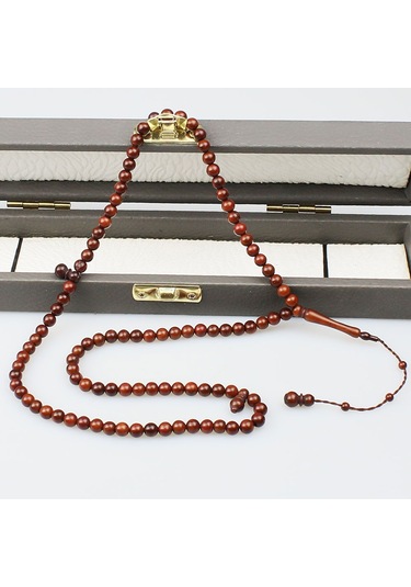 Kınalı Orta Boy Namaz Tesbihi 99 Kuka Tesbih 6 X 6 Mm Tp001637