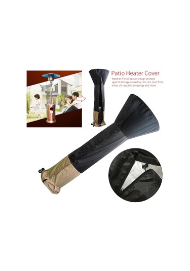 Isıtıcı İçin Ayaklı Veranda Isıtıcı Kılıfı 221 85 48cm Kubbe Ve Taban, Siyah/deve Tüyü