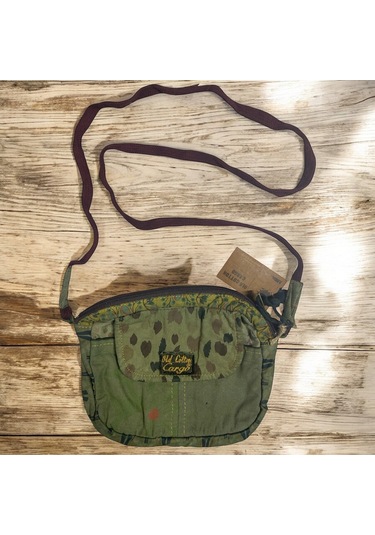 Vintage Salaş Renkli Küçük Boy Uzun Askılı Günlük Çapraz Postacı Omuz Çantası 22 Cm X 15 Cm Sarı - Haki