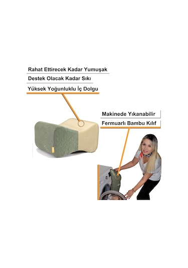 Beddo Bambu Serisi Ortopedik Diz Yastığı Bacak Arası Yastık
