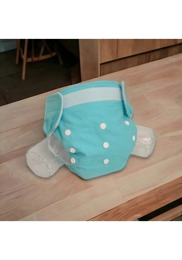 Bezhane Cırt Cırtlı Yıkanabilir Bebek Bezi Mavi 8kg-18kg + 1 Adet 2'li