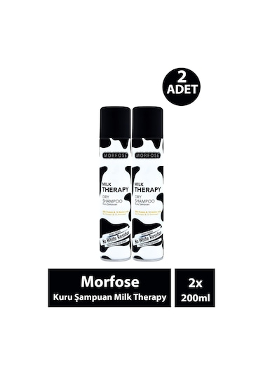 Morfose Kuru Şampuan Milk Therapy 200 Ml 2 Adet Tüm Saç Tipleri