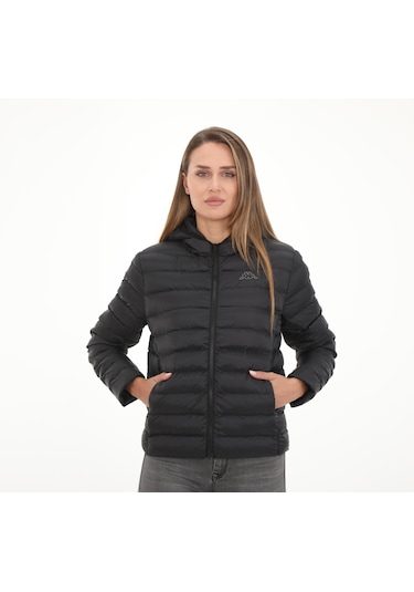 361N5PW-005 Kappa Logo Rıju Kadın Ceket Siyah
