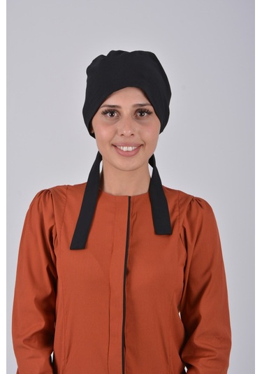 Düz Siyah Tesettür Doktor Hemşire Aşçı Cerrahi Hastane Tesettür B Siyah