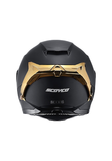 Scoyco FF-871 Full Face Güneş Vizörlü Yaksha Motor Kaskı Siyah