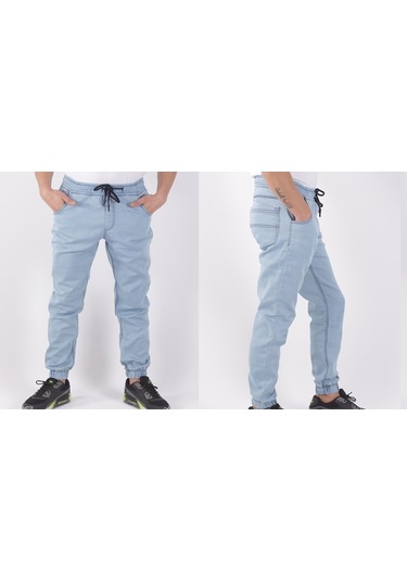 Black Steel Bel Ve Paça Lastikli Pantolon-1000