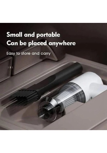 Dinosaurs Kablosuz El Araba Elektrikli Süpürge Güçlü Emiş, Araba Elektrikli Akülü Şarj Edilebilir, Taşınabilir Elektrikli Süpürge Siyah