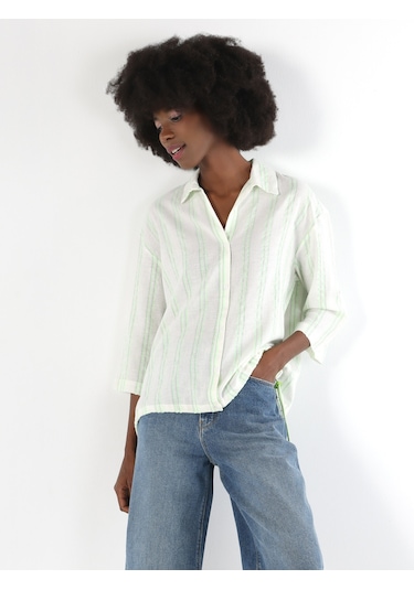Colins Yeşil Kadın Gömlek U.kol Cl1063886 Q1.v1 Agr 001