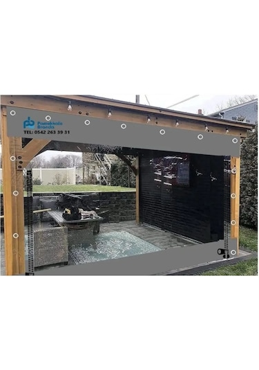 Pvc Şeffaf Branda Kış Bahçesi Fermuarlı 300 X 220 Diğer