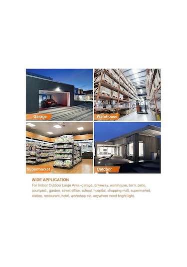 Led Garaj Aydınlatması, 60w E27 6500k 6000lm Atölye Lambası, Garaj, Depo, Atölye Ve Bodrum İçin Led Tavan Lambası