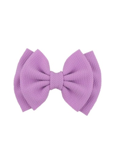 Bow - Fiyonklu Elastik Saç Klips Toka Her Yasa Uygun - Saç Aksesuarları Mavi Gökyüzü Mavisi