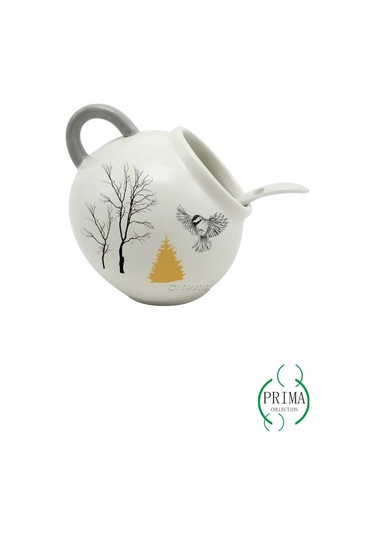 Prıma Collectıon 170ml Çorba Kaşığı İle Tuzluk, Büyülü Orman 177820012 Beyaz