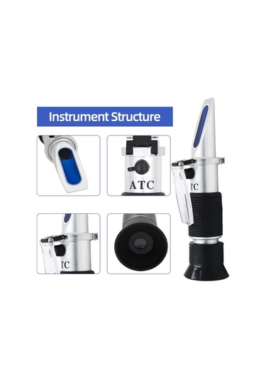 4'ü 1 Arada El Refraktometre Araç Üre Test Cihazı 30-35% Adblue Sıvı Glikol Pil Antifriz Konsantrasyon Ölçer Atc