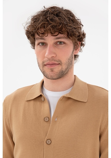 U.s. Polo Assn. Erkek Camel Hırka Triko 50298272-vr015 CAMEL