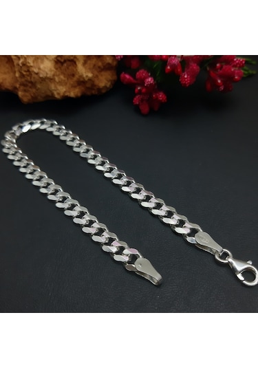 925 Ayar Gümüş Gurmet Model Erkek Bileklik 6.5  Mm