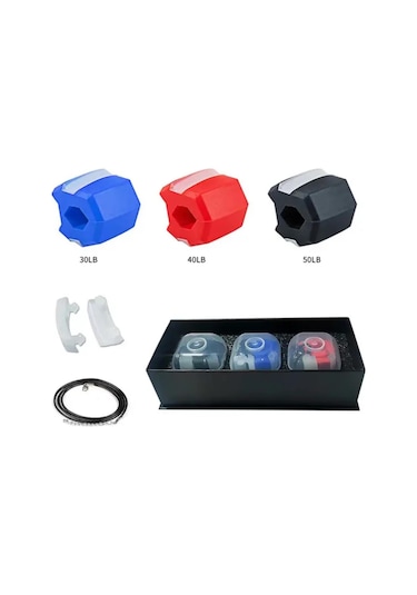 Face Yoga Başlangıç-orta-zor Jawline Çene Egzersiz Topu 3'lü Set