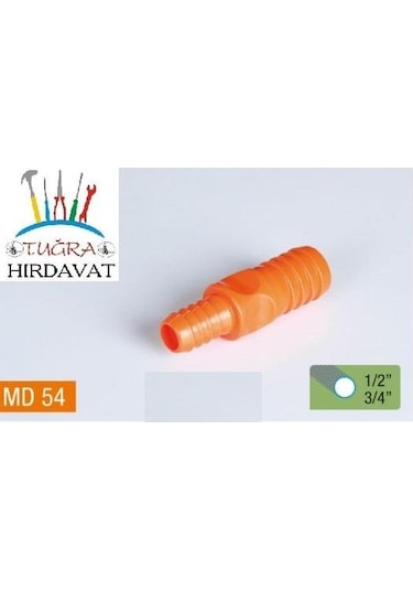 Medalyan Normal Hortum Ekleme Ucu 1/2-3/4 Redüksiyon Adaptör Turuncu 1/2 X 3/4"