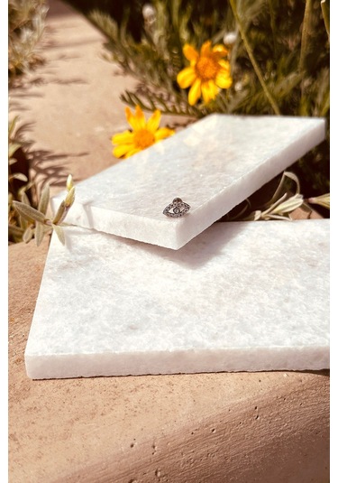 Göz Eye Tasarım Zirkon Taşlı Gümüş Renk 316l Stainless Steel Çelik Piercing Tragus Helix