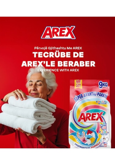 Arex Matik Toz Deterjanı Color&white 9 KG