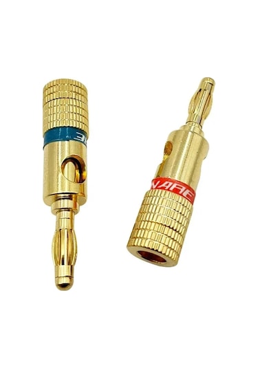 8pcs 4mm Muz Kafası Ses Hoparlör Kablo Soketi Hoparlör Hattı Amplifikatör Konnektör Hoparlör Terminal Altın Kaplama 8 Kırmızı