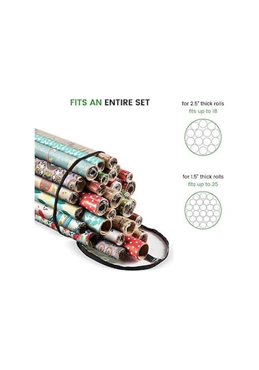 Xiyyadms Pvc Şeffaf Noel Paket Kağıdı Depolama Çantası - 40 İnç, 2 El Tutucu, Üst Reçme, Kolay Taşıma, Büyük Kapasite, Siyah Siyah