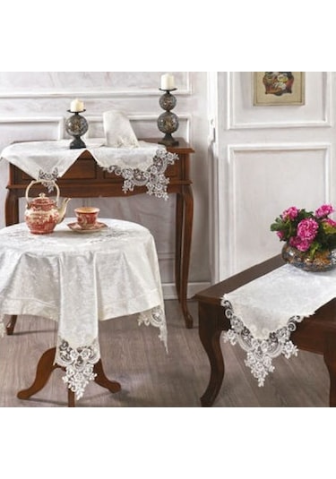 Royal Nazik Rio Kadife 5 Parça Salon Takımı Pudra