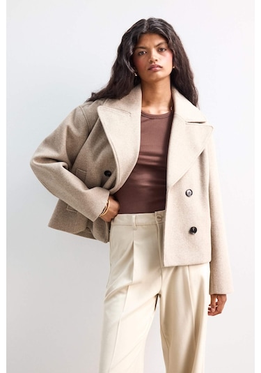 Defacto Regular Fit Düğmeli Kaşe Kaban E8646ax25aubg501 Bej