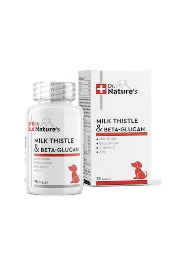 Dr. Nature's Milk Thistle & Beta Glucan Köpeklerde Karaciğer 75 Tablet
