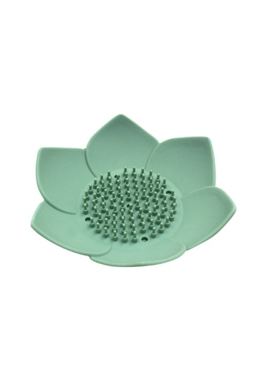 Banyo Ev Ve Yaşam Lotus Sabun Kutusu Sabun Tepsisi Tutacağı Kutu Konteyner, Yeşil