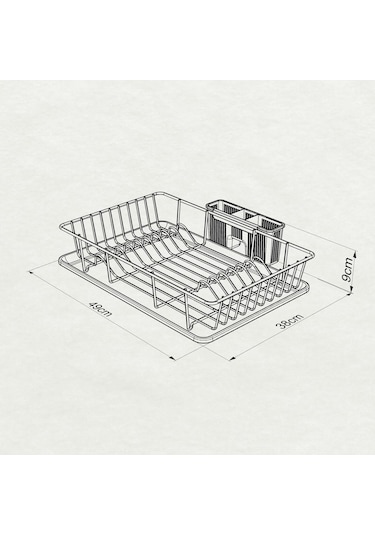 Teknotel Tek Katlı Bulaşıklık Tabaklık Altın Sarı Kb003 Altın