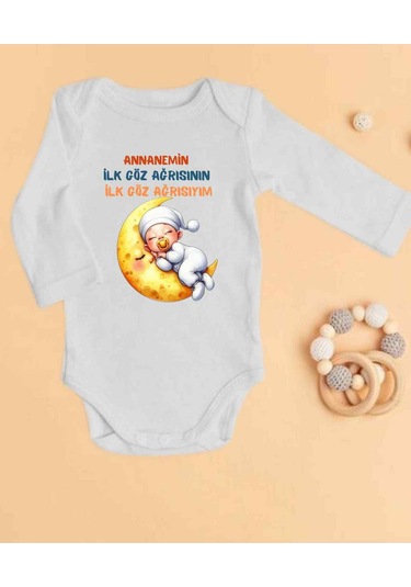 Lupi İsimli Zıbın Yazılı Bebek Zıbın Taş-pembe Beyaz