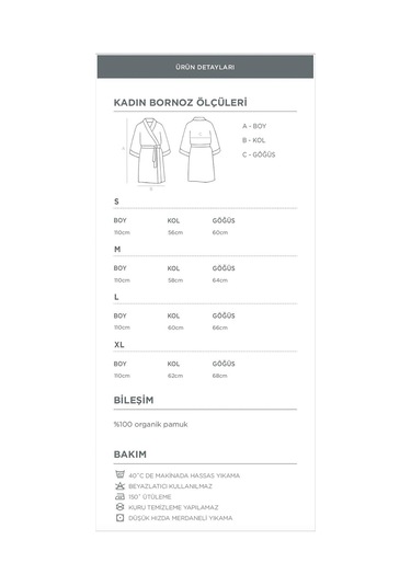 Ecocotton Vanya Krem/krem %100 Organik Pamuk 10 Parça Aile Bornoz Seti M-l Krem