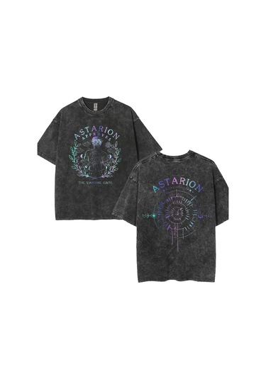 Dshztooma Baldurs Gate 3 Astarion Vintage Elf T-shirt - Erkek/kadın Rahat Yıkama Y2k Tshirtfuşya Fuşya