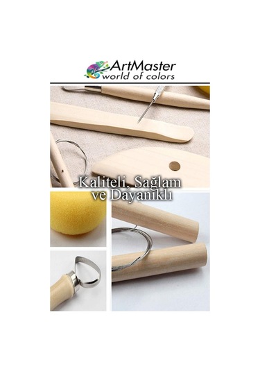 Seramik Başlangıç Boya Seti 29 Parça 1 Paket Fırça Palet Kil Hamuru Modelaj Akrilik Boya Ebeşuar Modelleme Heykel