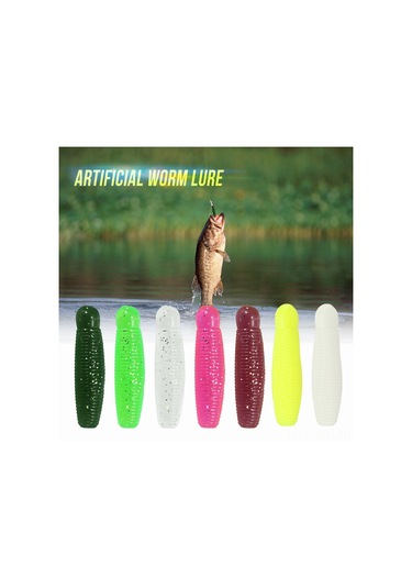 Yuntech01 Yumuşak Pvc Balık Yemi 10 Adet - 5cm 5.8g Sarı, Yüksek Esneklikli, Derin Suda Görünür, Gerçekçi Hareketli Worm Enstrümanı