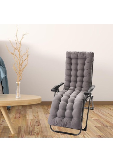 Suntek Rahat Polyester Bahçe Yatar Minderi Kalınlaşmış Mat Gri Bir