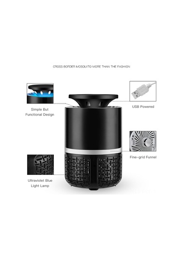 Padalink Büyük Boy Siyah Usb Led Işılıklı, Kimyasız, 20-50 M² Uygun Evsel Ağaçakusu, Sinek Ve Uçan Böcek Tutucu Işık