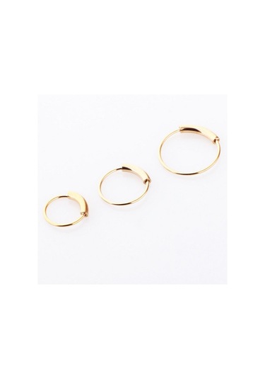 Suntek 2 Adet Burun Halkası Hoop Tragus Helix 6-mm-gül-altın Mavi - Gümüş