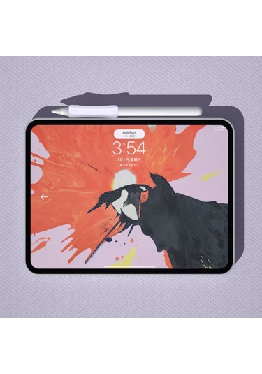 Apple Pencil 1-2 Nesil Pro Usb-c Uyumlu Soft Yumuşak Silikon Kalem Tutucu Zarif Ve Rahat Kullanım Lila