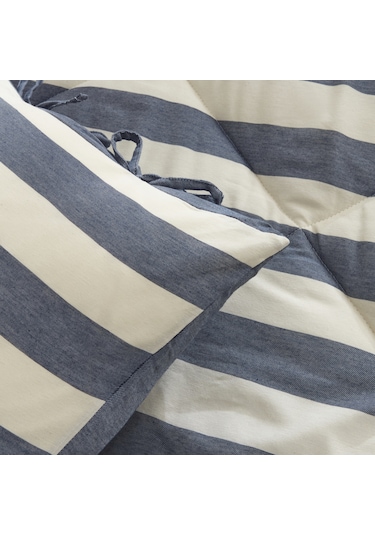 Karacahome Sarah Anderson Barlet Tek Kişilik Comfort Set Çizgili Mavi