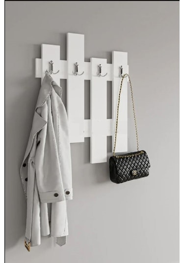 Flora CHIT Duvar Tipi Elbise Askılığı Beyaz