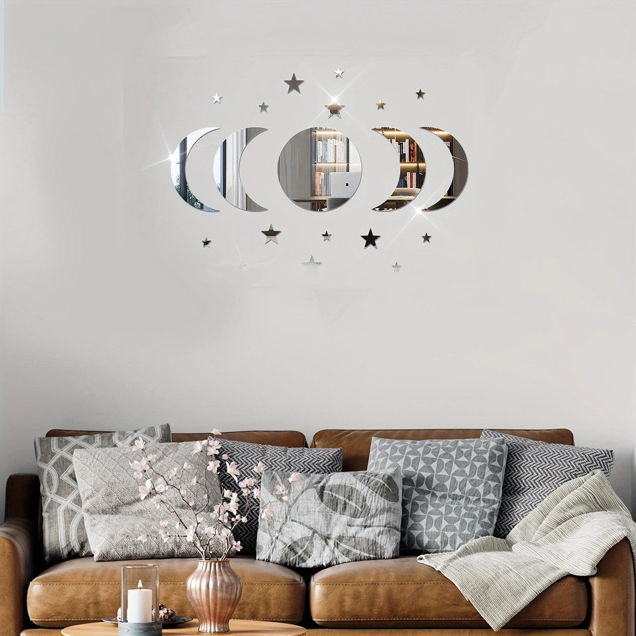 Youmex Ramazan Bayramı Dekorasyonu: 20 Adet Yıldız Ve Ay Desenli Akrilik Duvar Sticker, Ev Ve Parti Dekoru
