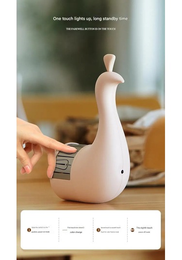 Süslü Tavuskuşu Projektör Lambası Uzaktan Kumandalı Yedi Renk 2 Çok Renkli