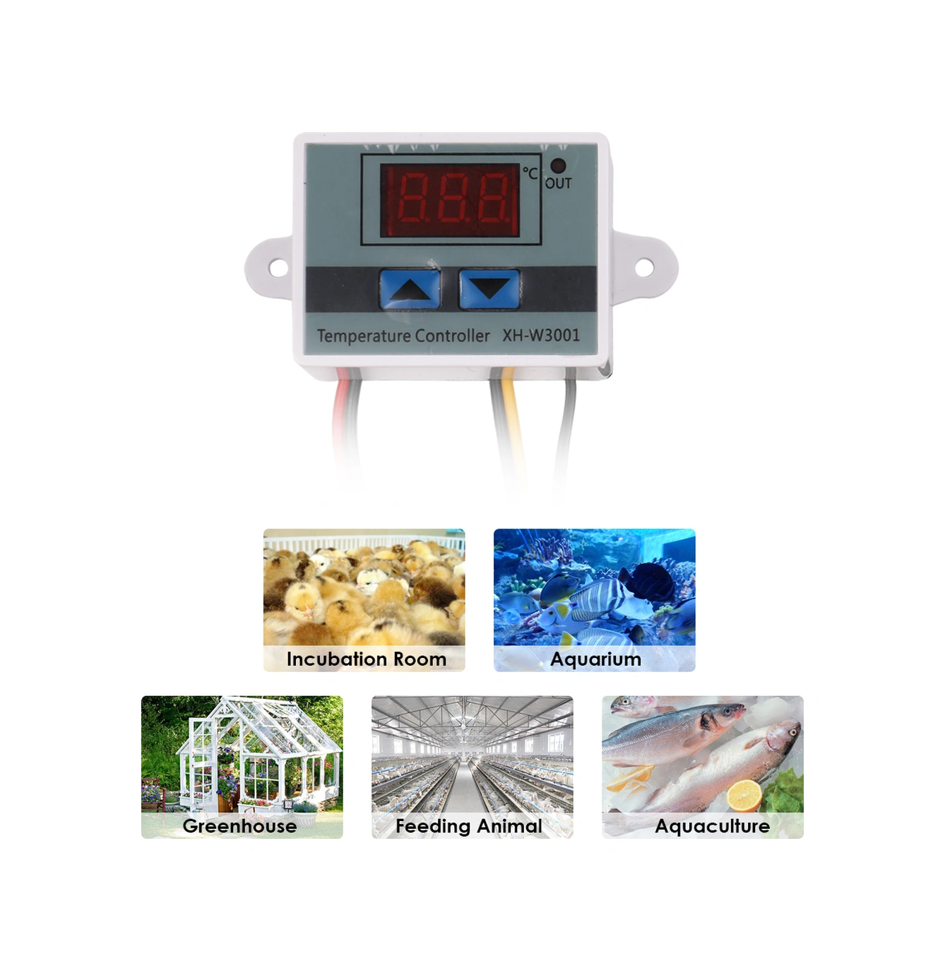Youtek 12v Mikroişlemci Sıcaklık Kontrol Cihazı -50 C/+110 C Hassasiyetli Dijital Termostat Çok Renkli