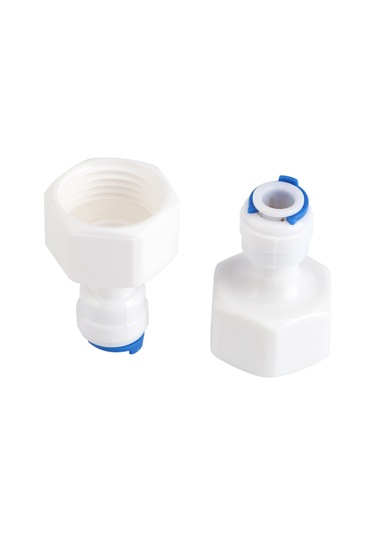 Kosona 6 Adet Paket Ro Su Filtresi Bağlantısı - G1/4'den G1/2'ye Hızlı Bağlanabilir, Sızıntı Engellli, Plastik Malzeme