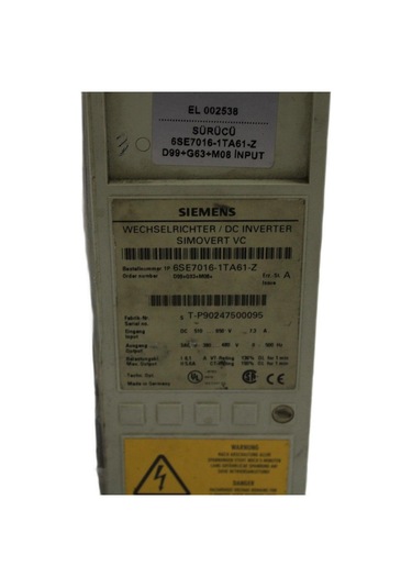 6se7016-1ta61-z Sımovert Masterdrıves Vector Control Inverter Compact Unıt 2.el