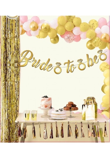 Bride To Be Partisi Seti Team Bride Bekarlığa Veda Konsept Gold