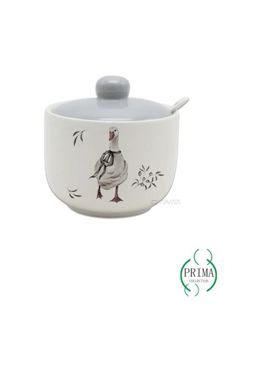 Prıma Collectıon 450 Ml Kaşık İle Vintage Kaz Şekerliği 379359570 Beyaz